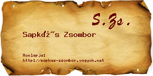 Sapkás Zsombor névjegykártya