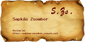 Sapkás Zsombor névjegykártya