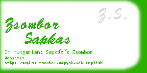 zsombor sapkas business card